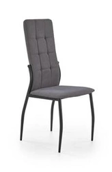 Čalouněná židle Intesi Stagy šedá moderní do jídelny a kuchyně na černých nohách
