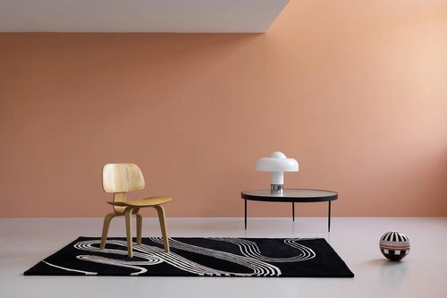 Vlněný koberec do obýváku Decor Flow Caviar 160x230 moderní snadno čistitelný černý