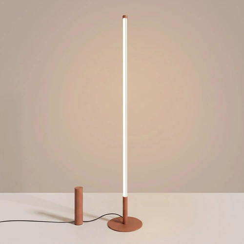 TRANG moderní LED stojací lampa do obývacího pokoje mocca 3000K