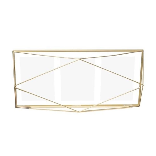 Zlatý fotorámeček Prisma Umbra glamour závěsný nebo stojící kovový skleněný