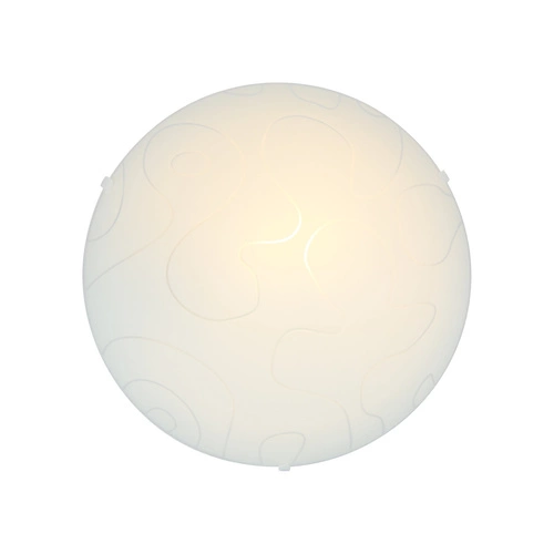 Stropní svítidlo kulaté Malibu 30 cm bílé sklo moderní do obýváku a kuchyně