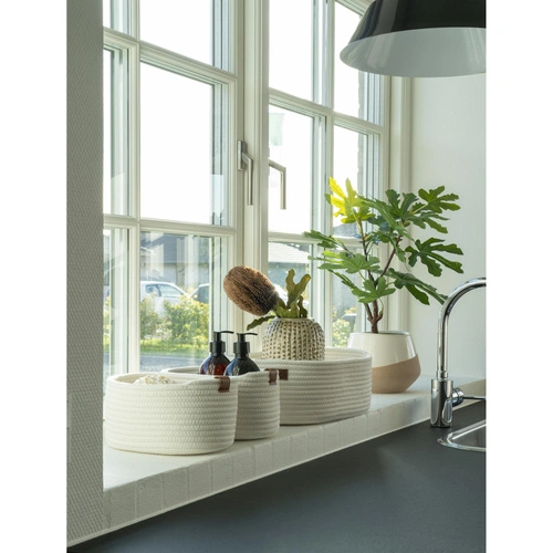 House Nordic Jarana sada 3 bavlněných dekorativních úložných košů