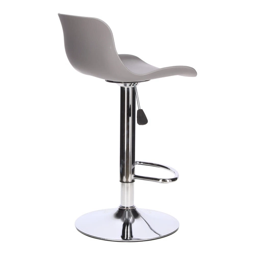Barová židle s opěrkou Inge šedá výškově nastavitelná otočná moderní do kuchyně a k ostrůvku Intesi