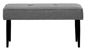 Čalouněná lavice Alize 100 cm šedá moderní do předsíně s černými nohami