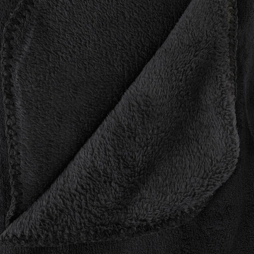 Atmosphera měkká mikroflísová deka 180x230 cm černá hřejivý pléd na pohovku