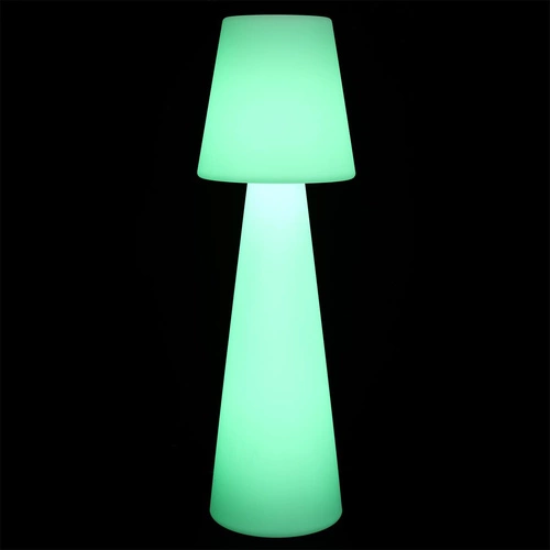 Stojací LED lampa Colorfull 110 cm bílá moderní s dálkovým ovládáním do obýváku i na terasu Intesi