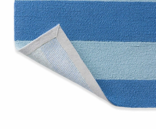 Venkovní moderní koberec Lille Laura Ashley 250x350 modrý geometrický na terasu