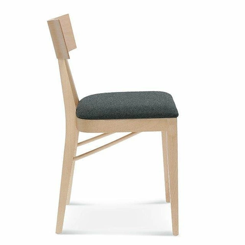 Čalouněná židle z pravé kůže Akka FAMEG do jídelny nebo obýváku, na míru, dřevěná