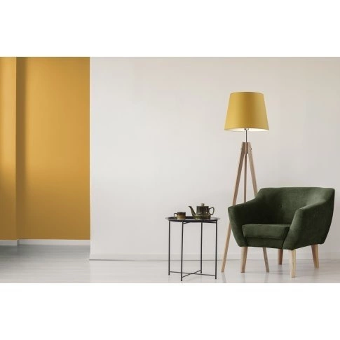 Stojací lampa ARUBA, světle růžové stínidlo, tmavě hnědé nohy