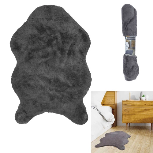 Koberec shaggy Cuso šedý 60x90 měkký do ložnice a obýváku skandinávský