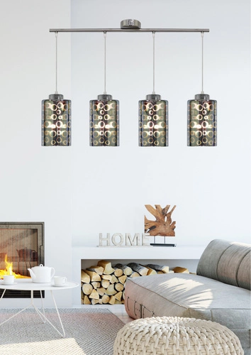 Závěsné svítidlo Nocturno chrom 4x nastavitelné do obýváku, kuchyně nebo nad stůl