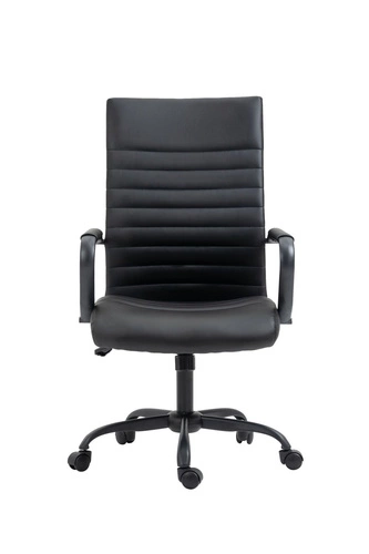 Ergonomická kancelářská židle Sorpreso černá kožená otočná s područkami TILT do kanceláře