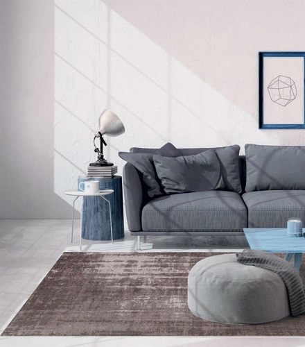 Šedý loftový koberec do obýváku 160x230 snadno čistitelný protiskluzový Carpet Decor Soil