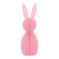 Velikonoční dekorativní figurka králíka velká růžová Intesi 17 cm glamour na stůl nebo komodu