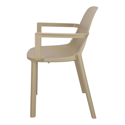 Zahradní židle s područkami PIU Arm béžová SCAB Design, moderní stohovatelný plast