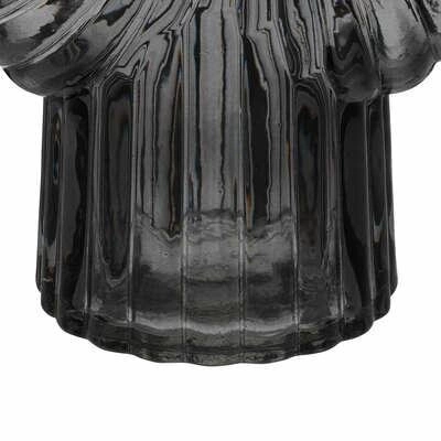 Skleněná váza Shell šedá moderní 32 cm dekorativní na květiny Atmosphera