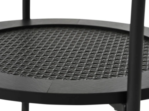 Příruční stolek Pensacola kulatý 50 cm černý dub do obývacího pokoje