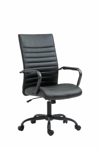 Ergonomická kancelářská židle Sorpreso černá kožená otočná s područkami TILT do kanceláře