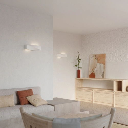 Nástěnné svítidlo Sigma bílá moderní keramická Sollux Lighting do obýváku a ložnice 42 cm