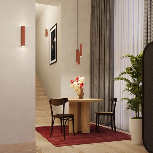 Visící lampa LAGOS 3L okrová červená