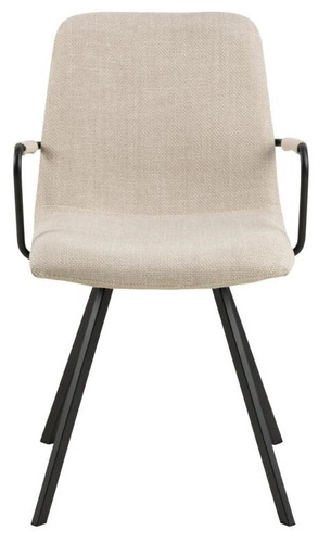 Jídelní čalouněná židle Selina Actona béžová s područkami na černých nohách