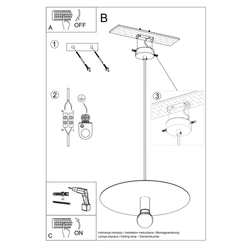 Závěsné svítidlo FLAVIO černé moderní do obýváku kuchyně jídelny kovové 40 cm
