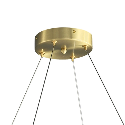 Stropní svítidlo PIUMA glamour bílo-zlaté skleněné 80 cm do obýváku a jídelny Step into Design