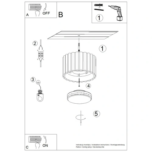 Moderní černý kulatý stropní svítidlo AURA 1 do obýváku a kuchyně minimalistické 10 cm