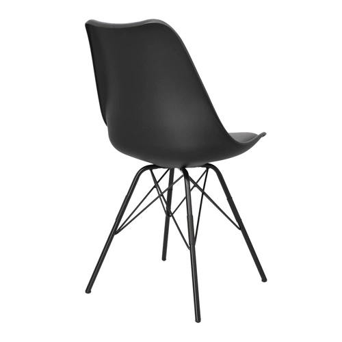 Jídelní židle Eris PP Actona černá moderní z plastu a ekokůže snadné čištění