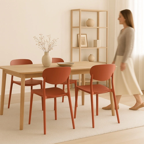 Plastová jídelní židle Plasta terakota moderní do kuchyně a jídelny 5five simply smart