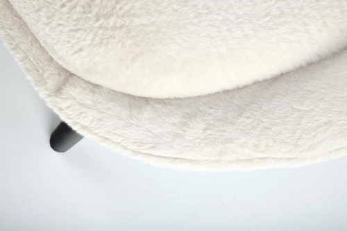 Relaxační křeslo Gloris Intesi do obýváku moderní krémové plyšové s polštáři