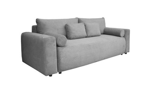 Rozkládací pohovka Dores 3místná s úložným prostorem a spaním tmavě šedá do obýváku