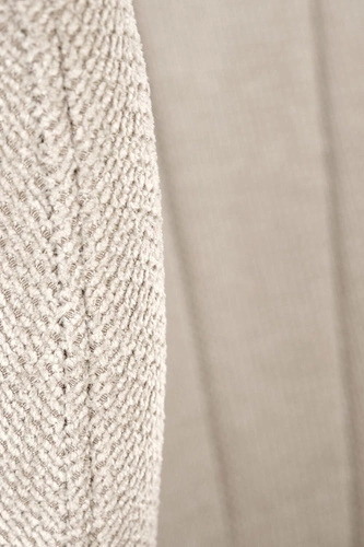 Čalouněná jídelní židle Giselle béžová moderní s černými nohami Intesi