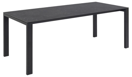 Jídelní stůl Brentford černý moderní s keramickou deskou 200x90 cm Actona