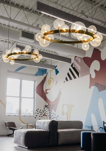 Závěsné svítidlo koule Orion černé 85 cm moderní do obýváku a nad kuchyňský ostrůvek výškově nastavitelné