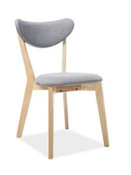 Jídelní židle Brenda Intesi dubová čalouněná šedá skandinávská s opěrkou
