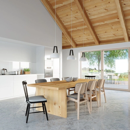 Závěsné svítidlo CASCO moderní bílé do obýváku a jídelny dřevo kov 30 cm