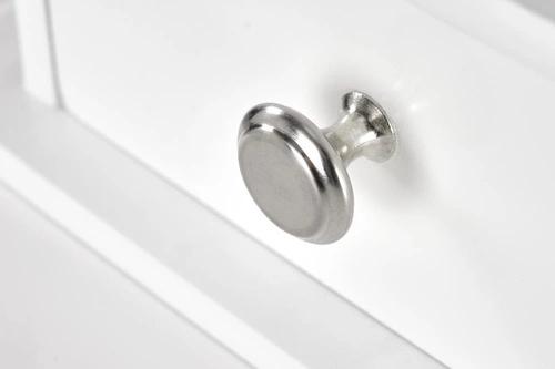 Bílý toaletní stolek Elsa s oválným zrcadlem a taburetem, glamour na líčení se zásuvkami