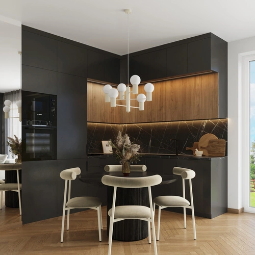 Moderní lustr HALO 6 béžový do obýváku a jídelny z hliníku