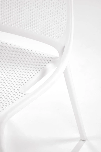 Bílá jídelní a zahradní židle z plastu, moderní, stohovatelná, Lynette Intesi