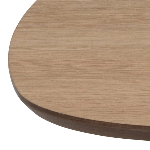 Konferenční stolek Caracas čtvercový 90x90 cm dubový loftový do obýváku na černé ocelové podstavě