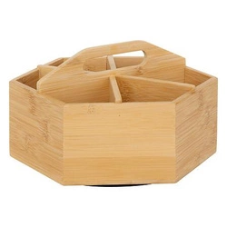 Rotační organizér čaje z bambusu