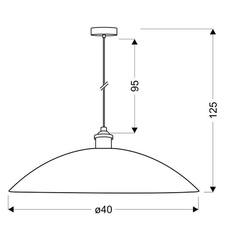 Závěsná lampa Dexter 1x60W E27