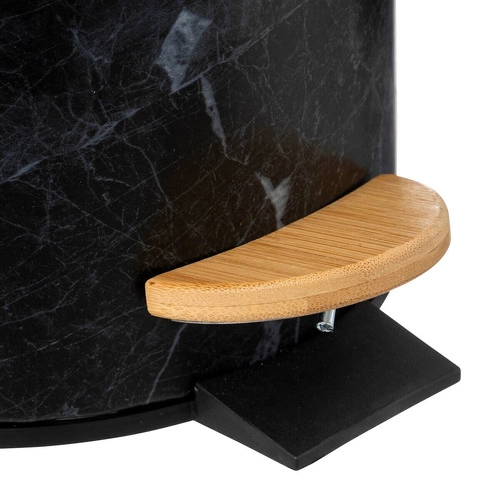 Koš na odpadky Léa černý mramor 3l s pedálem do koupelny a kuchyně 5five simply smart