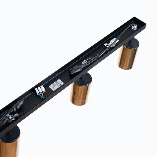 Moderní stropní svítidlo WINX 4L černé zlaté ocelové do obýváku a ložnice Sollux Lighting