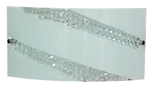 Stropní LED svítidlo Mistery bílé sklo glamour do obýváku a ložnice 33 cm