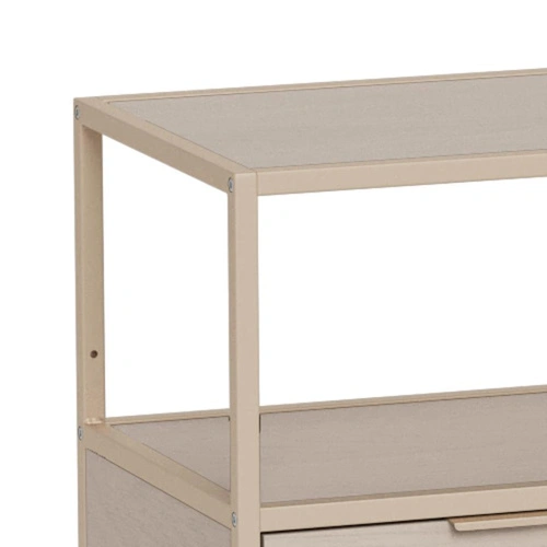 Industriální regál na knihy Seaford V Actona se zásuvkami v barvě kašmíru