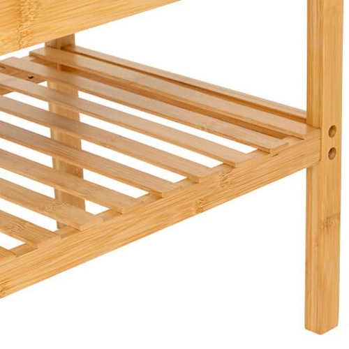 Bambusový botník s lavicí Cosy 5five simply smart, přírodní, skandinávský, 90 cm