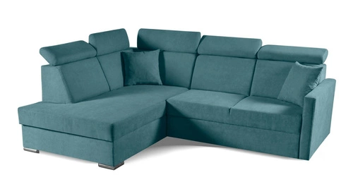 Rohová rozkládací pohovka Mils XL levá skandinávský styl do obýváku mořská Intesi