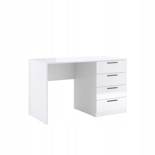 Psací stůl Holly bílý lesk moderní se 4 zásuvkami 120x60 cm Intesi